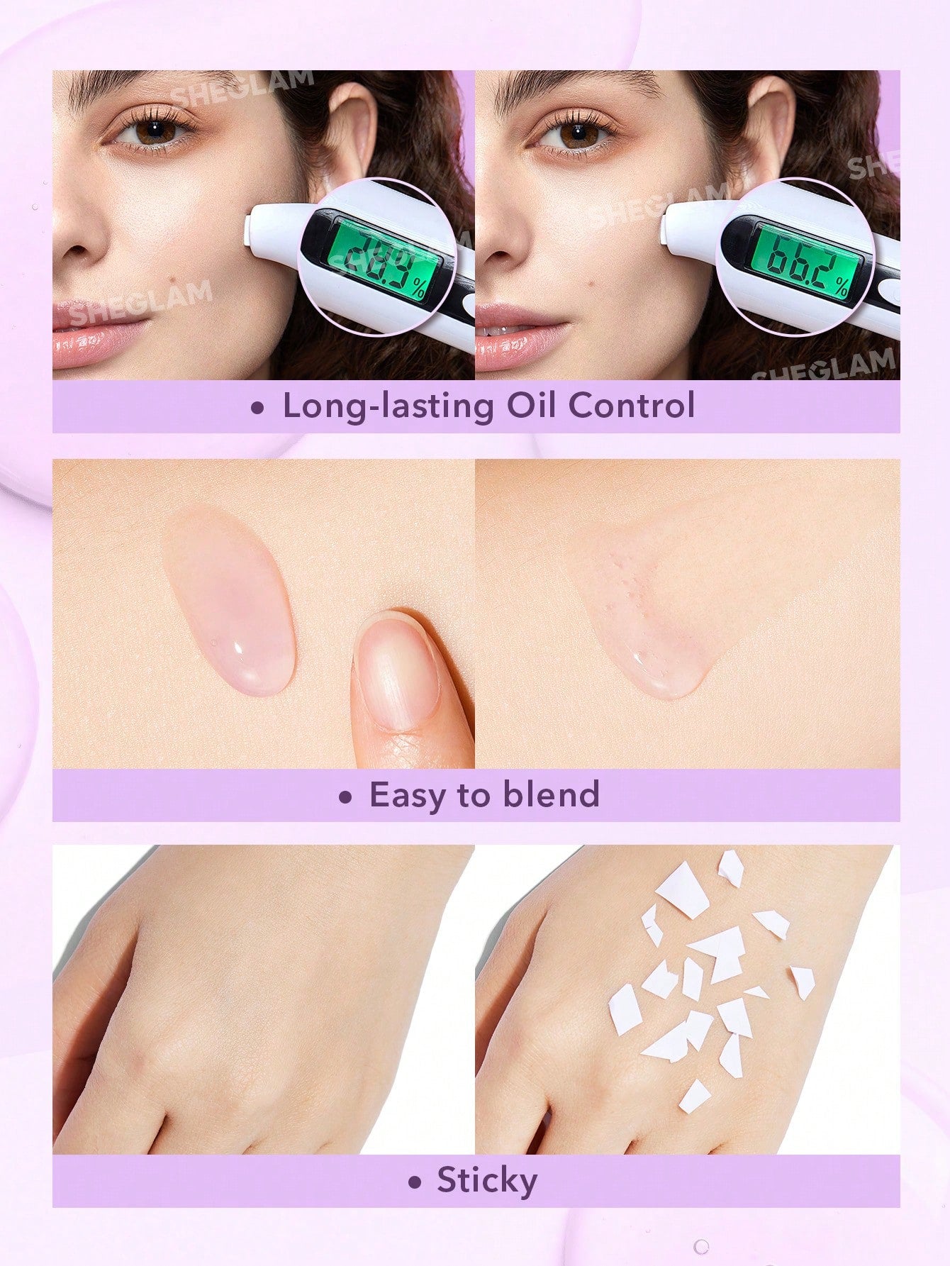 Prebase hidratante Good Grip de arándanos y AHA SHEGLAM